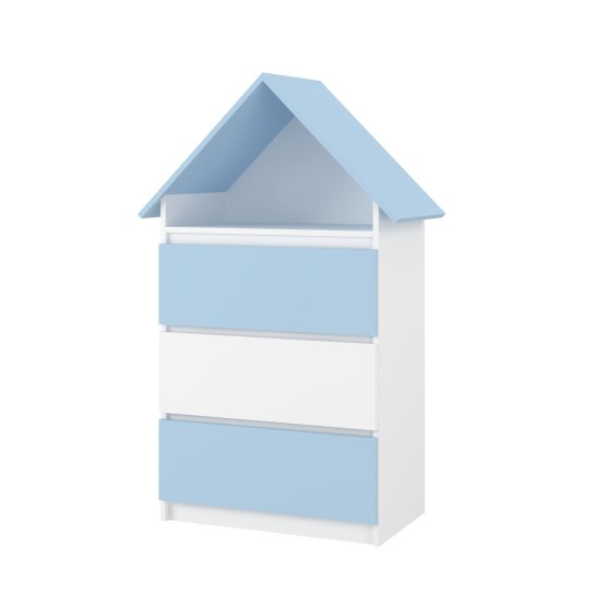Ház alakú Komód - Sofia - kék