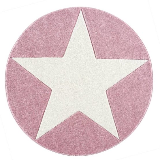 Gyerek szőnyeg STAR rózsaszín-fehér