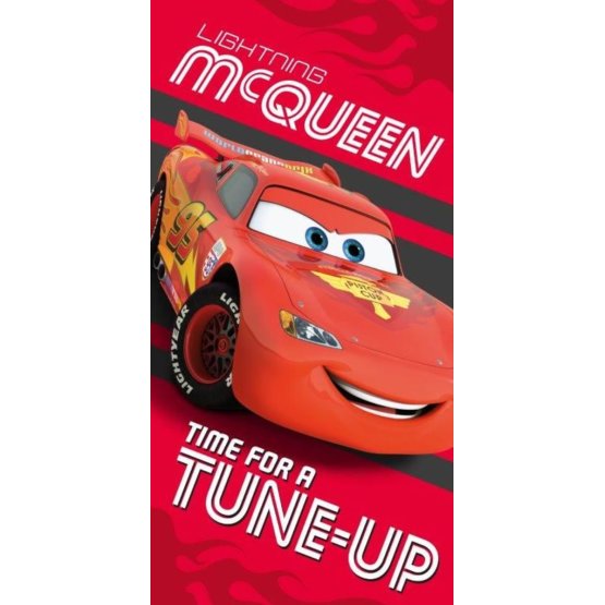 Gyermekek törülköző Autók - villám McQueen - piros