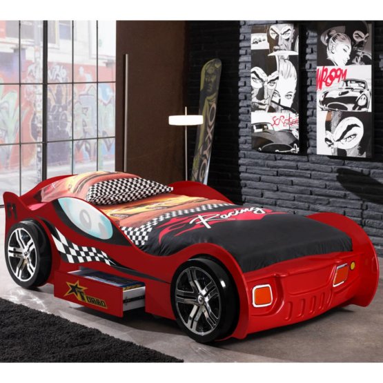 Gyermekek ágy kocsi Turbo Racing - piros
