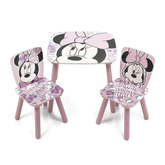 Childrens asztal  székek Minnie Mouse - rózsaszín