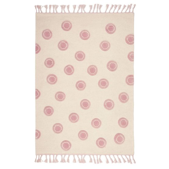 Childrens szőnyeg Ring - krémes rózsaszín