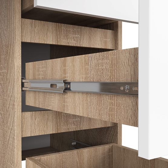 A-7 CLP ÍRÓASZTAL SONOMA / FEHÉR JOBBOS