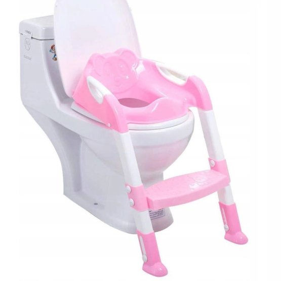 Szék és lépések a WC-re - rózsaszín