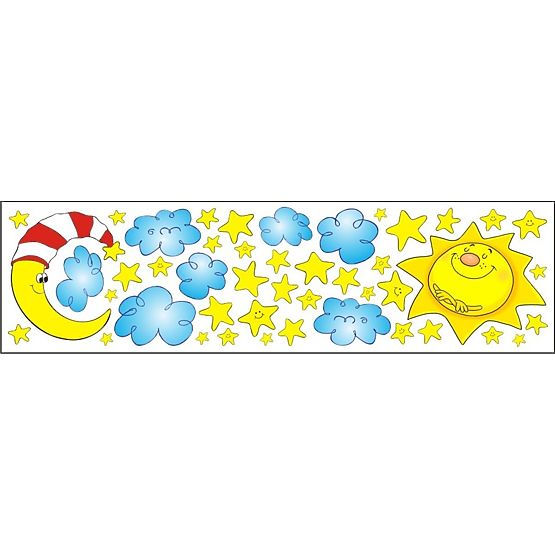 Ablakmatricák - nap, hold, csillagok - 0,3 m2