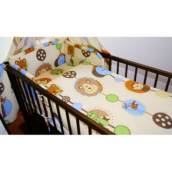 Ágynemű  cribs - tejszínes ZOO