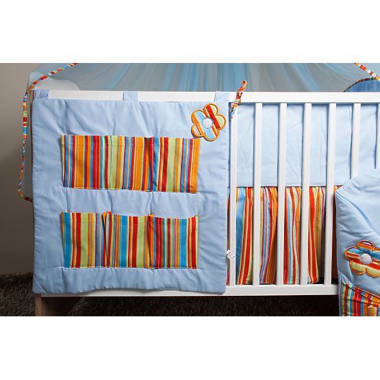 Ágynemű szett - flowers - kék 120x90 cm