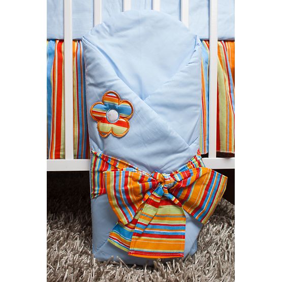 Ágynemű szett - flowers - kék 120x90 cm