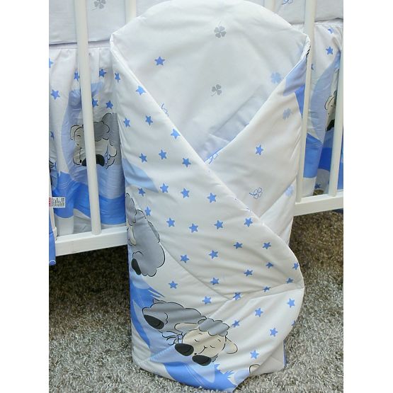 Ágynemű szett - kisbárányok - kék 135x100 cm