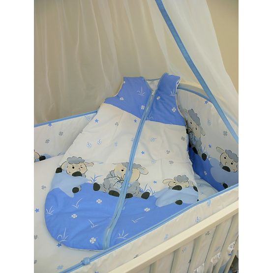 Ágynemű szett - kisbárányok - kék 135x100 cm