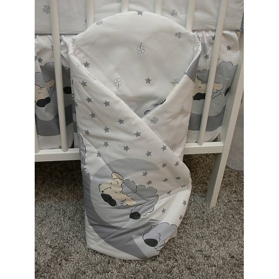 Ágynemű szett - kisbárányok - szürke 120x90 cm