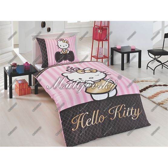 Ágyneműhuzat Hello Kitty - gold