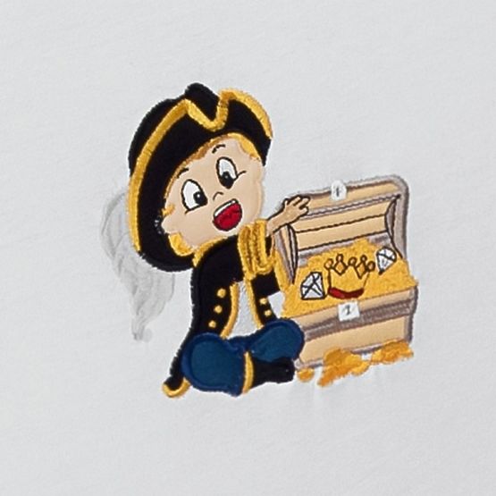 Ágyneműhuzat rácsos kiságyba 135x100 cm - kis kalóz