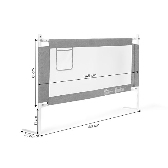 Ágyvédő korlát 150 cm gyermekvédelem ECOTOYS