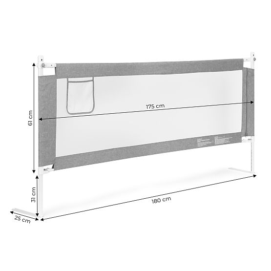 Ágyvédő korlát 180 cm gyermekvédelem ECOTOYS