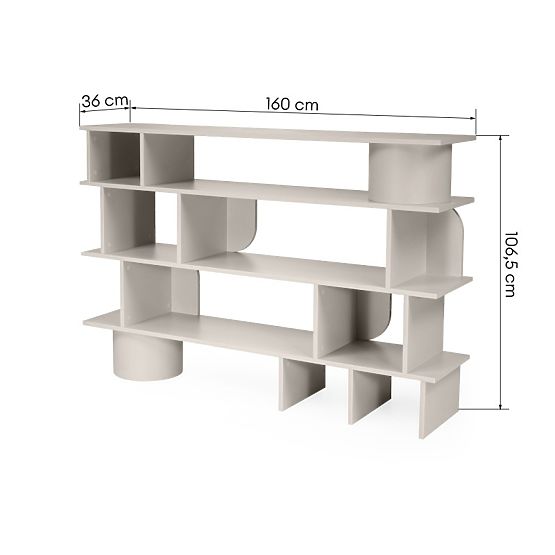 Alacsony Rangali polc, kasmír, lekerekített