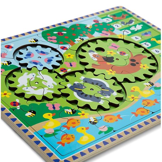 Állatverseny fogaskerekes puzzle