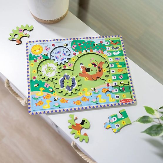 Állatverseny fogaskerekes puzzle