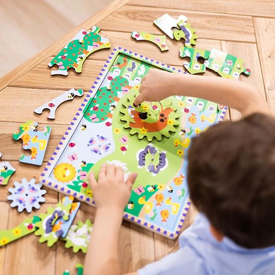 Állatverseny fogaskerekes puzzle