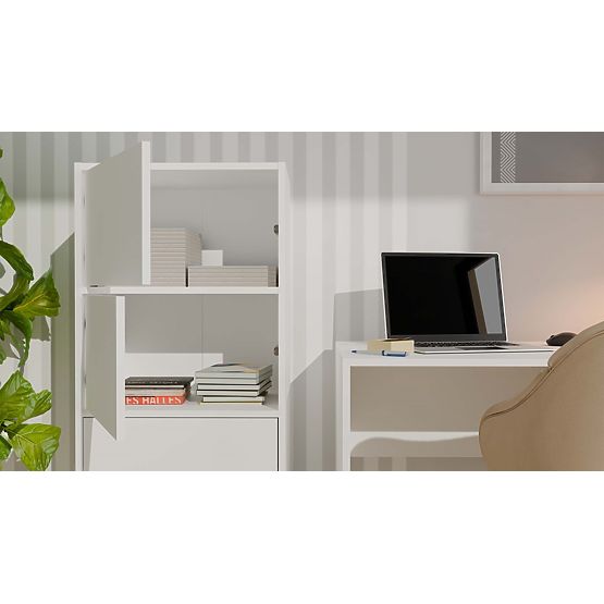 ALMA FEHÉR Komód 4 Ajtó 4 Polc