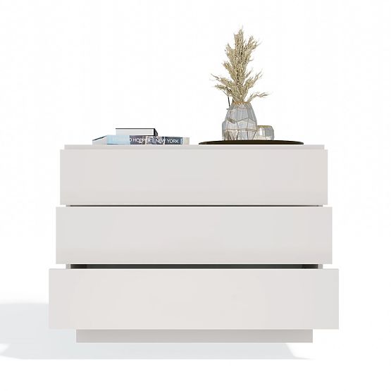 AMBER 3S Komód 3 Fiókos Szekrény Hálószobába Nappaliba KAŠMÍR Bézs