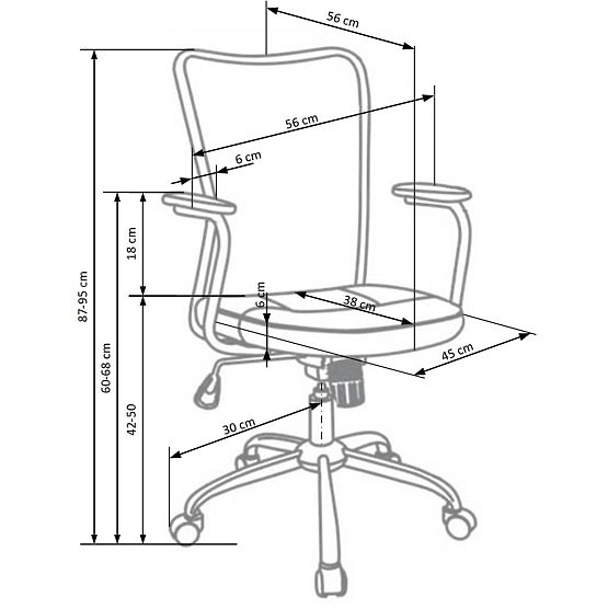 ANDY gyerek szék - szürke/fekete