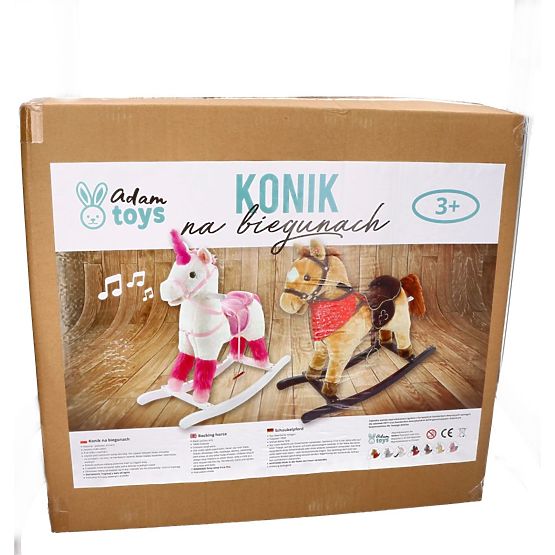 Arany hintázó egyszarvú kerekekkel