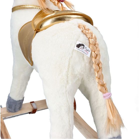 Arany hintázó egyszarvú kerekekkel