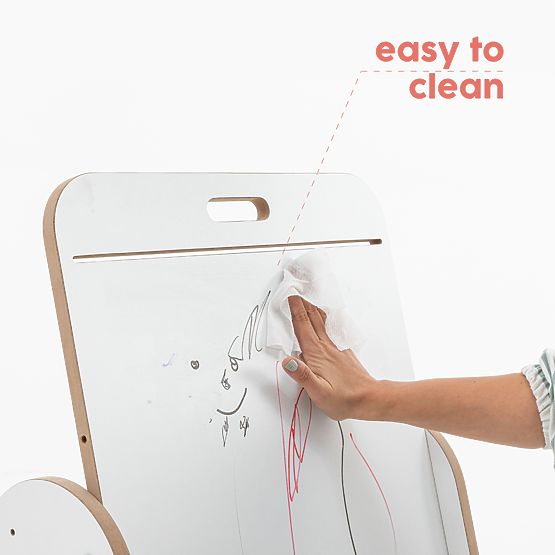 Massam asztal táblával - Fehér