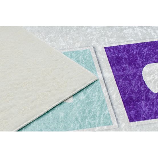 BAMBINO 1075 mosó szőnyeg ugróiskola, számok gyerekeknek csúszásmentes - zöld