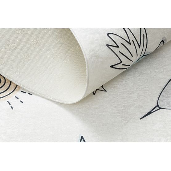 BAMBINO 1278 gyerekeknek szánt csúszásmentes mosószőnyeg Űrrakéta - krém