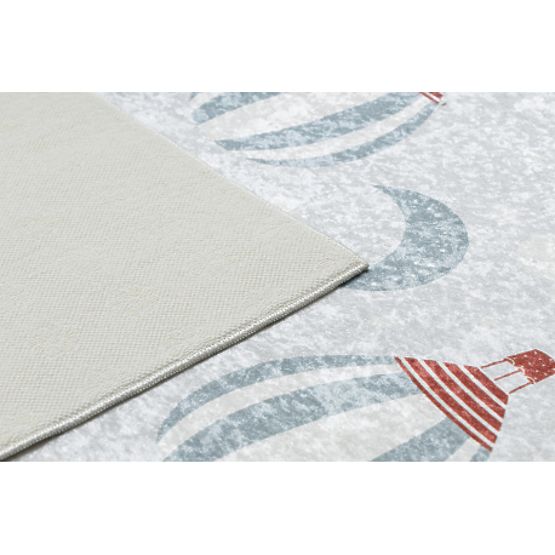 BAMBINO 1349 mosó szőnyeg Lufik, felhők gyerekeknek csúszásmentes - szürke