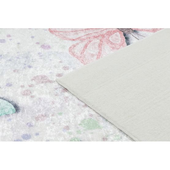 BAMBINO 1610 csúszásmentes mosószőnyeg Pillangók gyerekeknek - krém