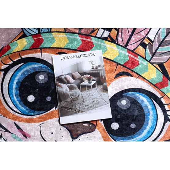 BAMBINO 1960 mosó szőnyeg Tigris, Indián gyerekeknek csúszásmentes - fehér