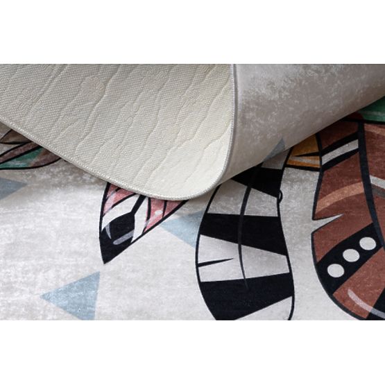 BAMBINO 1960 mosó szőnyeg Tigris, Indián gyerekeknek csúszásmentes - fehér