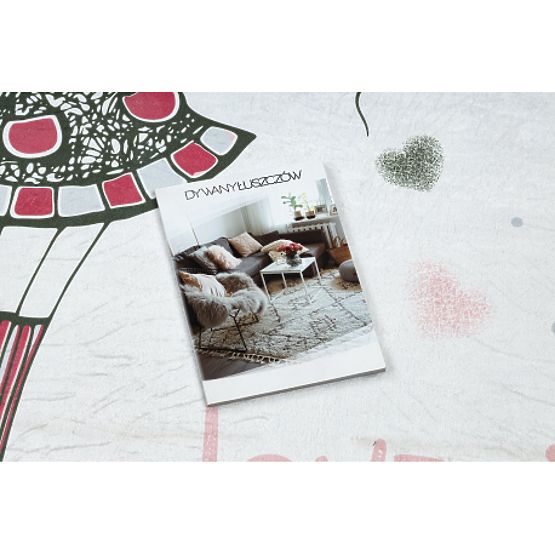 BAMBINO 2644 mosó szőnyeg Kislány, egyszarvú gyerekeknek csúszásgátló - fehér/rózsaszín