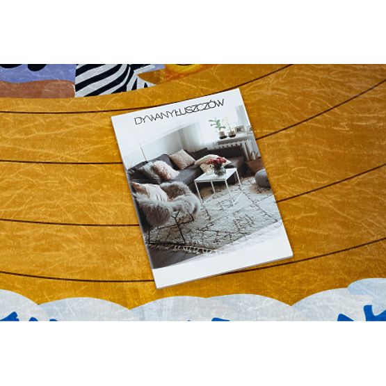 BAMBINO 2685 mosó szőnyeg Állatok, Hajó gyerekeknek csúszásmentes - kék / barna