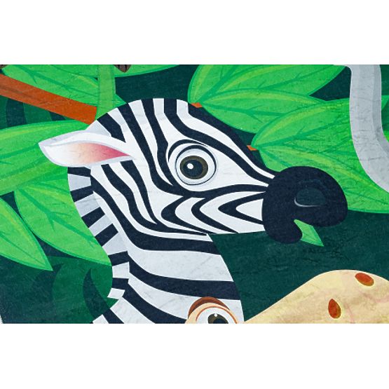 BAMBINO 2705 mosó szőnyeg Állatok, Afrika gyerekeknek csúszásmentes - zöld / barna
