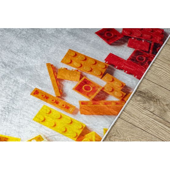 BAMBINO 38480 mosó szőnyeg Építőkocka gyerekeknek csúszásgátló - szürke / sárga