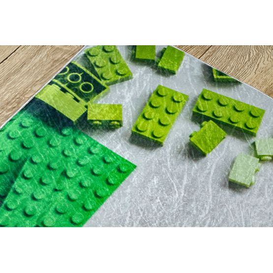 BAMBINO 38480 mosó szőnyeg Építőkocka gyerekeknek csúszásgátló - szürke / sárga