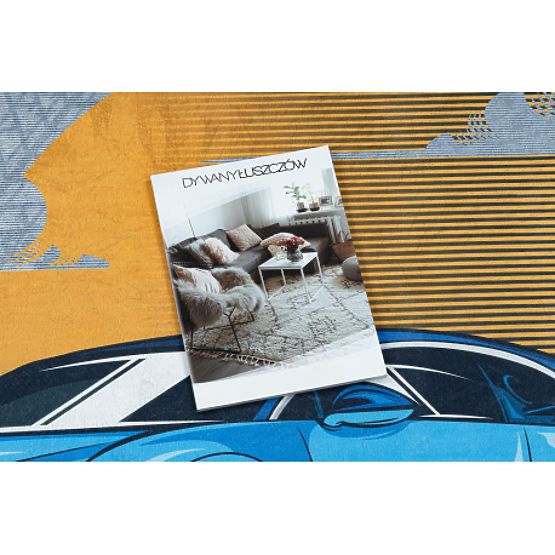 BAMBINO 41730 mosó szőnyeg Autó, verseny gyerekeknek csúszásmentes - szürke / kék