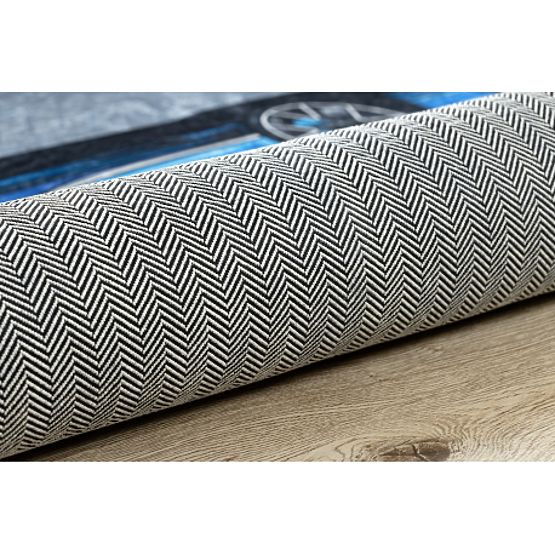 BAMBINO 41730 mosó szőnyeg Autó, verseny gyerekeknek csúszásmentes - szürke / kék