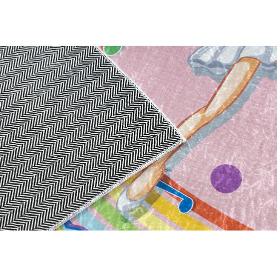 BAMBINO 41870 mosó szőnyeg Balerina, szivárvány gyerekeknek csúszásmentes - rózsaszín