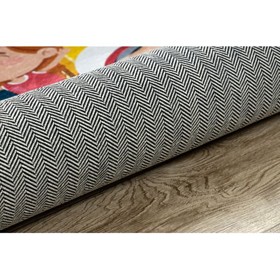 BAMBINO 42810 mosó szőnyeg Rakéta, bolygók gyerekeknek csúszásmentes - kék / barna