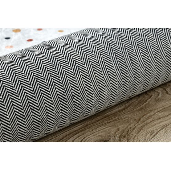 BAMBINO 47890 mosó szőnyeg Pöttyök gyerekeknek csúszásmentes - fehér / barna