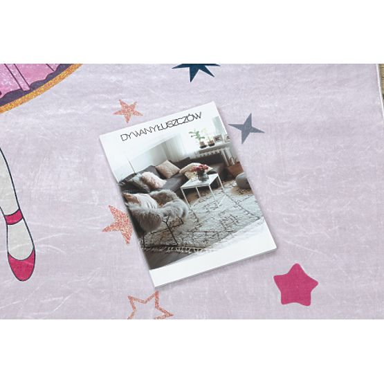 BAMBINO 48060 mosó szőnyeg Hercegnő, csillagok gyerekeknek csúszásmentes - rózsaszín