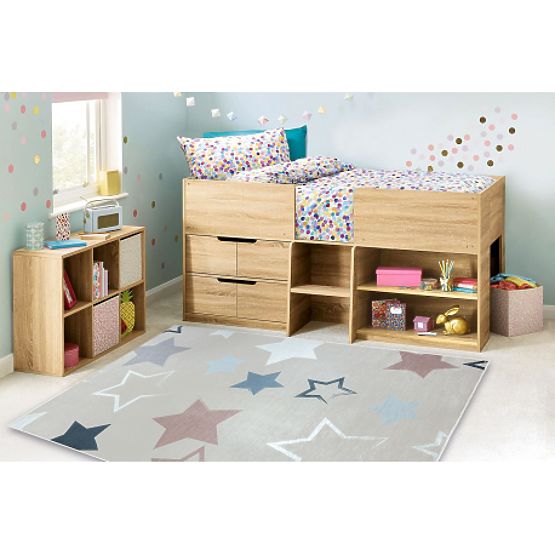 BAMBINO 48130 mosó szőnyeg Csillagok gyerekeknek csúszásmentes - bézs / szürke