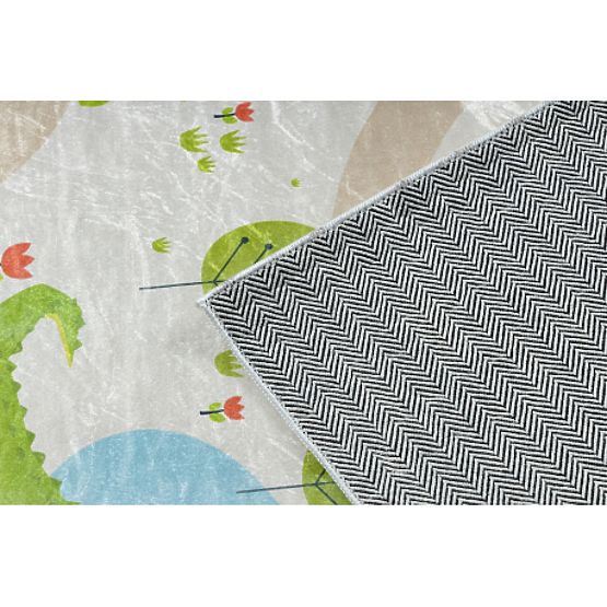 BAMBINO 50230 mosókendő Állatkert, gyermekeknek csúszásmentes utca - bézs/zöld