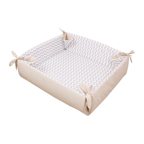 BAZAR Járóka / játék takaró Zig-Zag tejszín