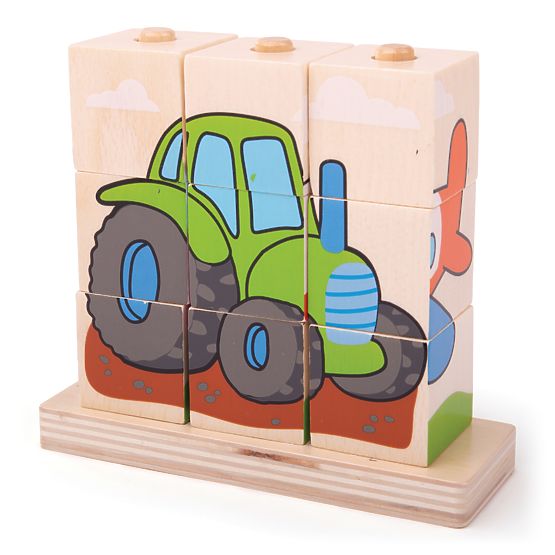 Bigjigs Baby Snap-on blokkok szállítóeszközök